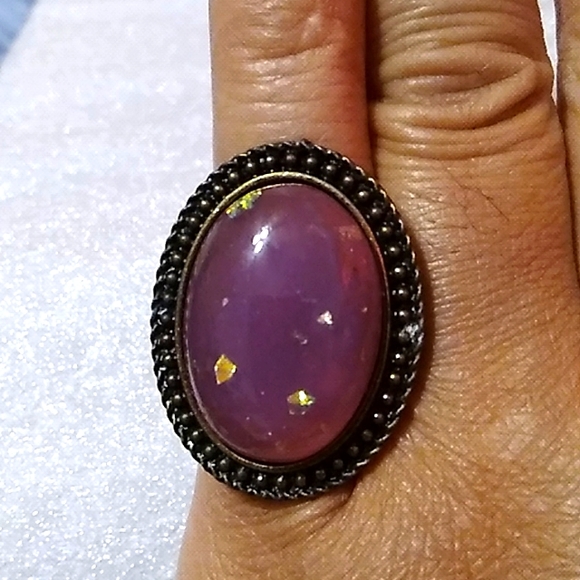 Jewelry - Nwot Purple Speckled Adjustable Ring